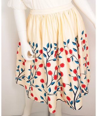 【collectif】Jasmine Danube Floral Swing Skirt