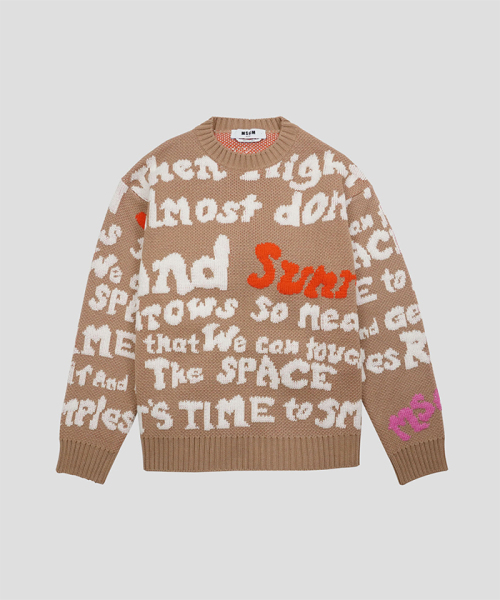 Msgm レタリングモチーフ クルーネックセーター F21ok099 レディースファッション 阪急百貨店公式通販 Hankyu Fashion