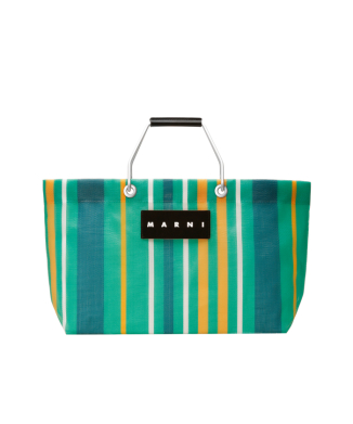 ◇新品◇MARNIマルニフラワーカフェ ストライプトートバッグ ◇新品◇MARNIマルニフラワーカフェ ストライプトートバッグ