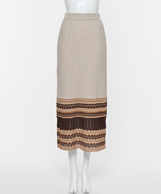 【Mame Kurogouchi】Multi Pattern Knitted Skirt