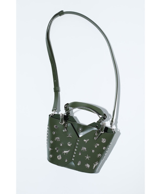 【TOGA PULLA】Leather tote bag studs mini