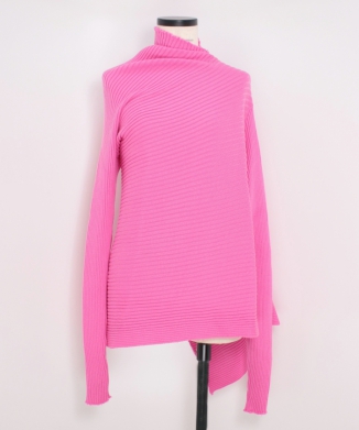 MERINO WOOL DRAPED JUMPER