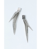 【TOGA TOO】Metal feather pieced earrings
