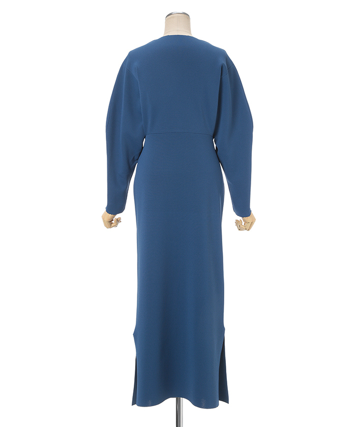 Milano Ribbed Deep V-Neck Dress(F241S043)|阪急百貨店公式 Milano Ribbed Deep V-Neck Dress(F241S043)|阪急百貨店公式
