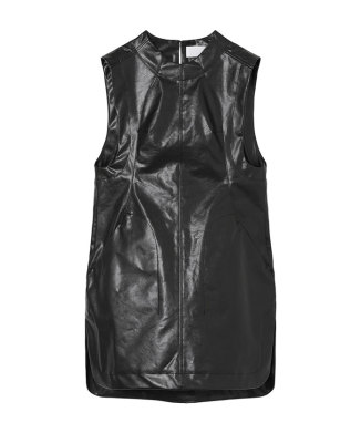 Coated Cotton Gabardine Shirt Vest
