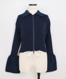 FLUTED REEF CROPPED ZIP SHIRT CARDIGAN［24/3/13(水)10:00販売開始予定］