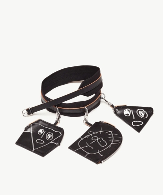 ピリアンドビアンカレザークロスボディーウォレット付きベルト