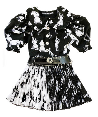 MIDDAY FLOCKED CARABINER DRESS