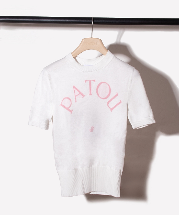 PATOU JACQUARD SHORT SLEEVES JUMPER(F243A012)|阪急百貨店 PATOU JACQUARD SHORT SLEEVES JUMPER(F243A012)|阪急百貨店