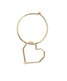 CORAZON ダイヤモンド フープピアス シングル