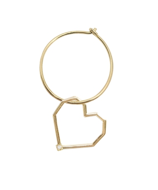 CORAZON ダイヤモンド フープピアス シングル