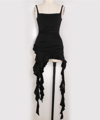 ASYMMETRIC FRILL TANK TOP