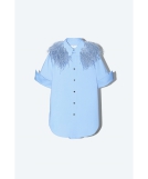 【TOGA PULLA】S/S shirt with feather