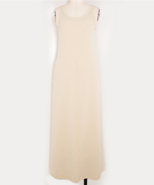 AURALEE EXTRA FINE WOOL JERSEY DRESS IVORY 0 AURALEE EXTRA FINE WOOL JERSEY DRESS IVORY 0
