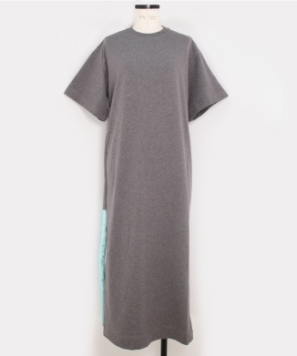 SATIN TIE T-SHIRT DRESS