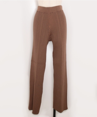 WIDE RIBBED SWEATER PANTS