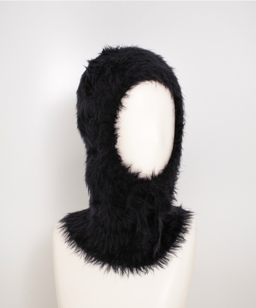 MARINESERRE WILD PUFFY KNIT BALACLAVA BLACK S/M MARINESERRE WILD PUFFY KNIT BALACLAVA BLACK S/M