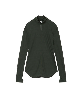 Hybrid Yarn Wool blend Jersey High Neck TOP