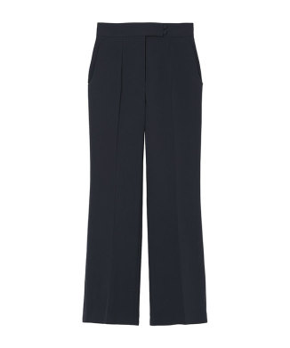 Acetate Polyester High Waisted Center Creased Suit Trousers