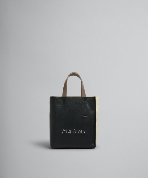 MARNI MENDING MUSEO ミニバッグ BLACK/SHELL/AGATE GREY UNI MARNI MENDING MUSEO ミニバッグ BLACK/SHELL/AGATE GREY UNI