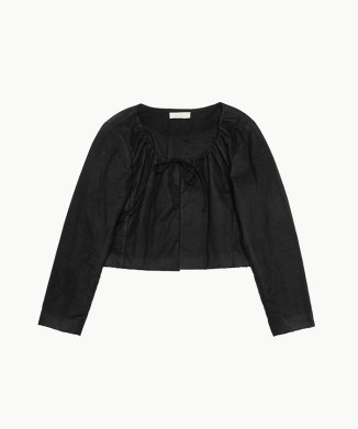 SHEER PADDED CROPPED JACKET