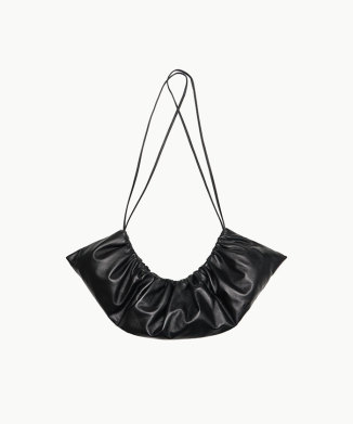LEATHER SHIRRING BAG