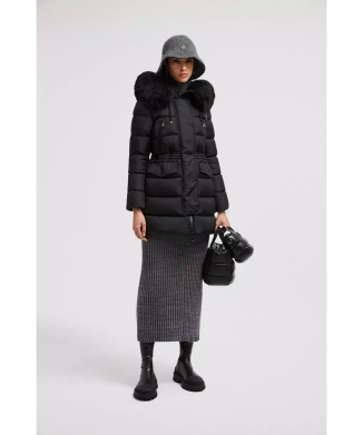 正規★MONCLER CUPIDONE フード付きシアリングショートダウン MONCLER CUPIDONE(モンクレール) アウター(レディース) - 海外
