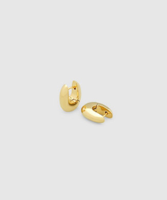 Pebble Hoops Small Gold