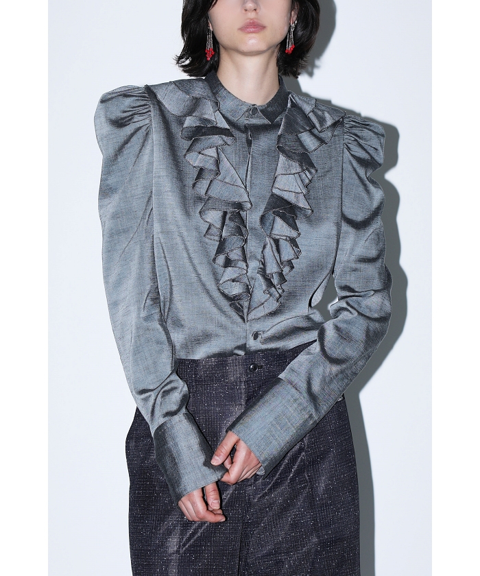 【数量は多】 TOGA PULLA】Slab shirt(F24DA018)｜阪急百貨店 frill tropical トップス