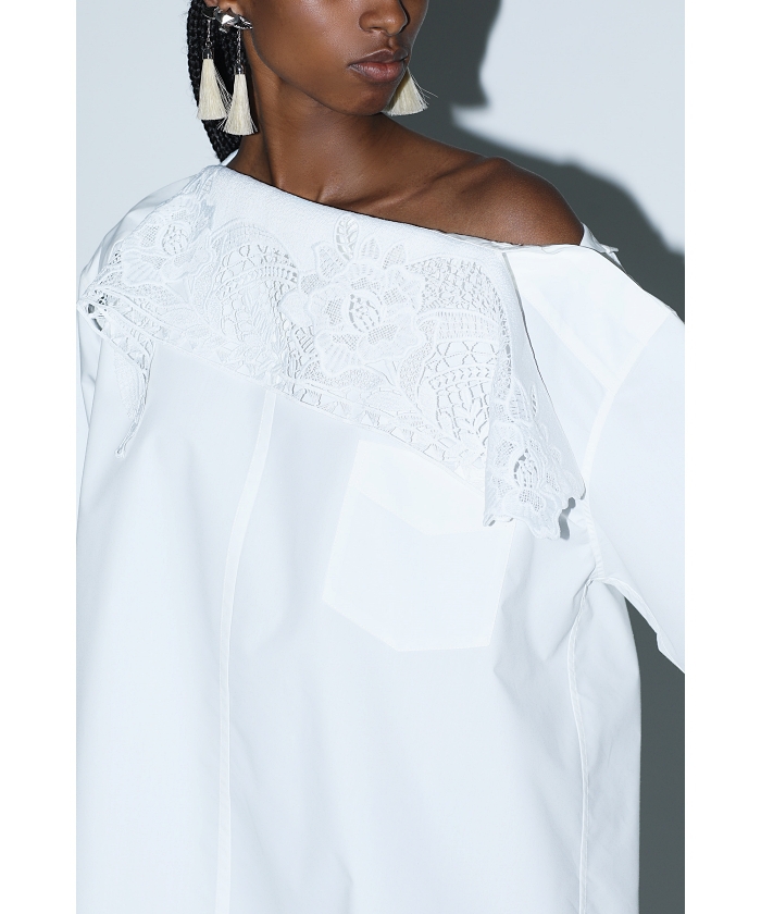 TOGA PULLA】Lace boat neck shirt(F24DA023)｜阪急百貨店公式