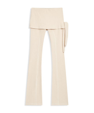 WAFFLE SKIRT LAYERED LEGGINGS