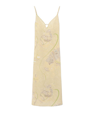 Marble Print Silk Camisole Dress