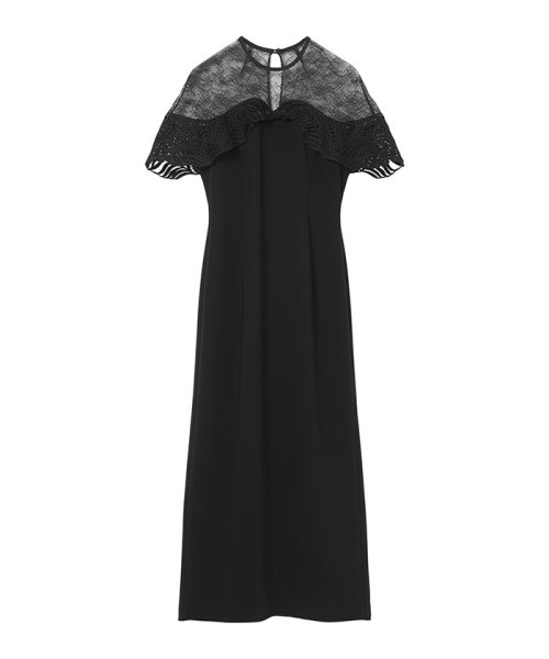 MameKurogouchi Tulle Lace Classic Dress BLACK 3 MameKurogouchi Tulle Lace Classic Dress BLACK 3