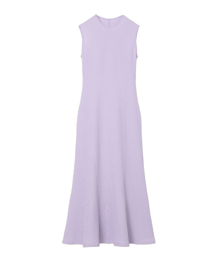 Shirring Jersey Jacquard Sleeveless Dress(F251S029)|阪急 Shirring Jersey Jacquard Sleeveless Dress(F251S029)|阪急