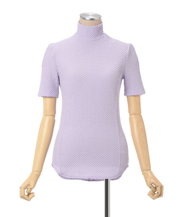 トップス Shirring Jersey Jacquard High Neck Top Mame Kurogouchi(マメ) Shirring Jersey Jacquard High Neck Top