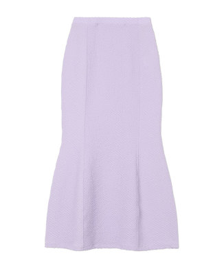 Shirring Jersey Jacquard Flare Skirt