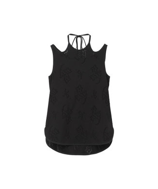 Eyelet Jersey Jacquard Sleeveless Top