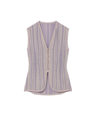 Drop Jacquard Knitted Vest