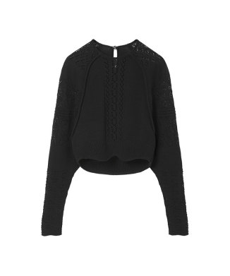 Lace Stripe Knitted Top(F251S043)｜阪急百貨店公式通販サイト