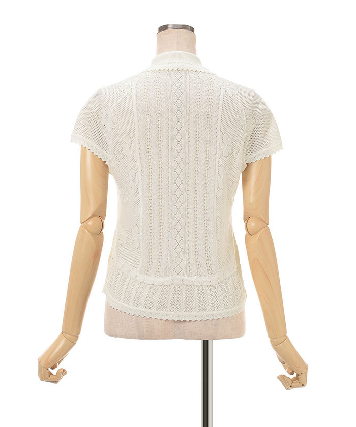 Lace Stripe Knitted Top(F251S043)｜阪急百貨店公式通販サイト