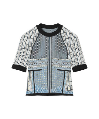 Geometric Pattern Knitted Top