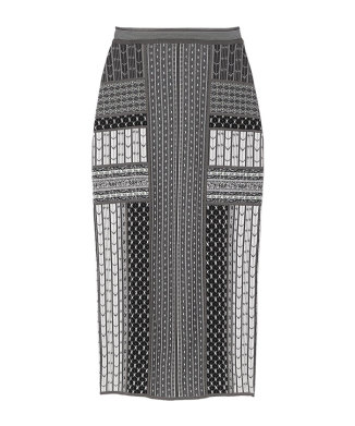 Geometric Pattern Knitted Skirt