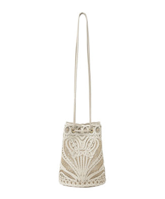 Cording Embroidery Bucket Bag