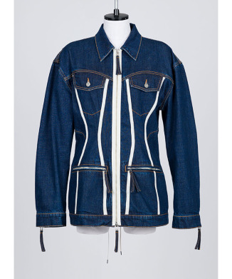 ORGANIC COTTON DENIM ZIP-UP JACKET