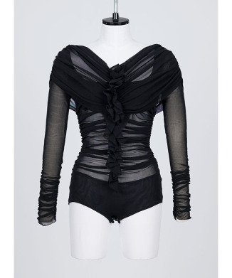TULLE FRILLED BODYSUIT