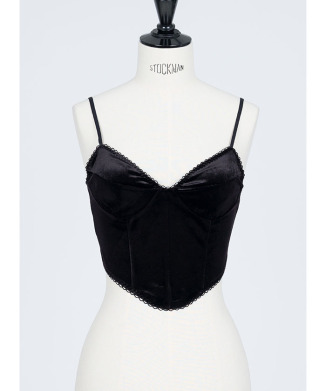 VELOUR CORSET CAMI