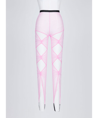 CUT-OUT SHEER LEGGINGS