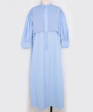COTTON BALLOON SLEEVE DRESS