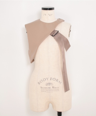 FAUX LEATHER ASYMMETRIC TOP