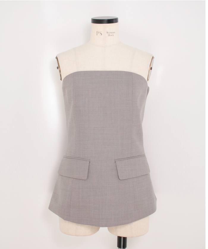 トップス 25SS HYKE VIYELLA STRAPLESS TOP 25SS HYKE VIYELLA STRAPLESS TOP